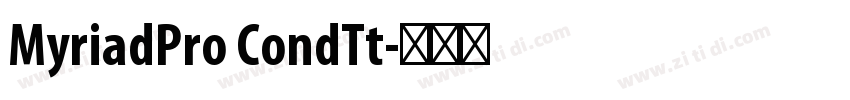 MyriadPro CondTt字体转换